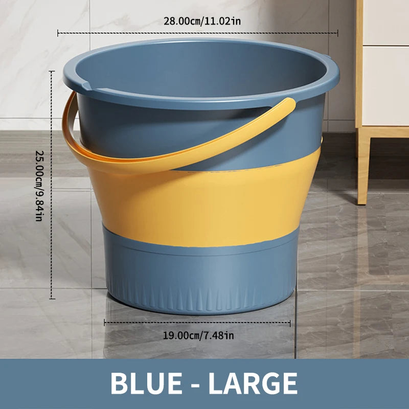5L/10L Foldable Bucket for Car Washing Thickened Plastic Durable Water Bucket Outdoor Portable Fishing Camping Bucket