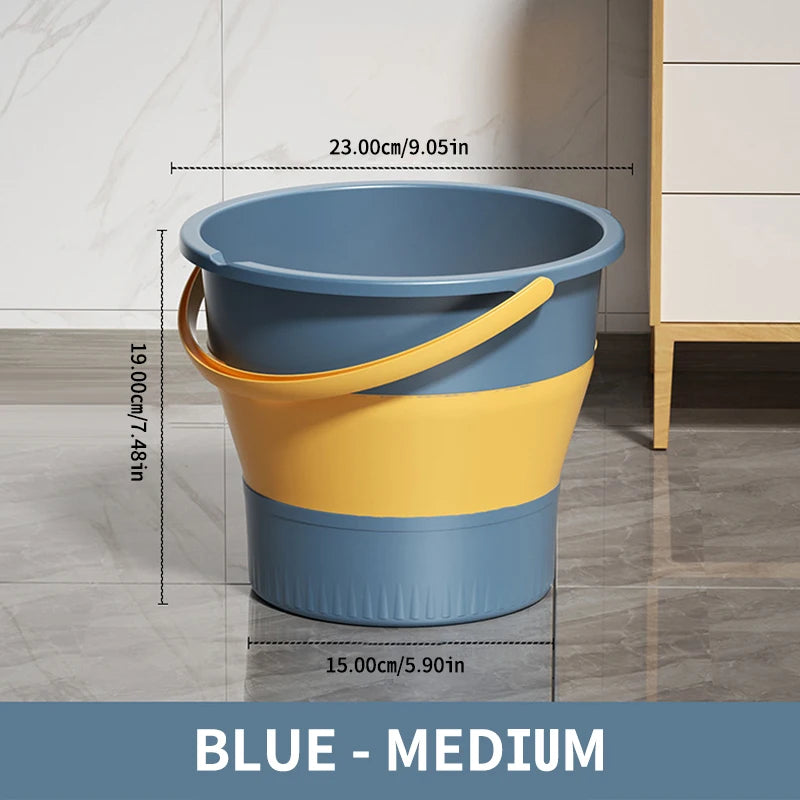 5L/10L Foldable Bucket for Car Washing Thickened Plastic Durable Water Bucket Outdoor Portable Fishing Camping Bucket